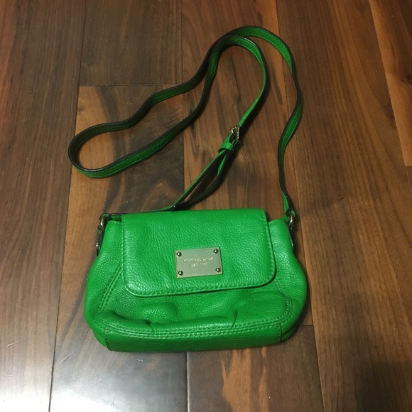 Michael Kors Green Leather Crossbody Purse - Picture 1 of 6